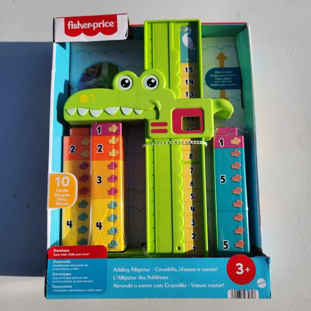 NEW Fisher-Price Alligator Counting Activity with 10 Stacking Blocks Preschool L